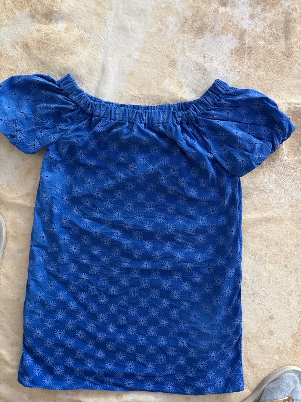 Zara Royal Blue Elastic Waist Sunburst Print Skirt